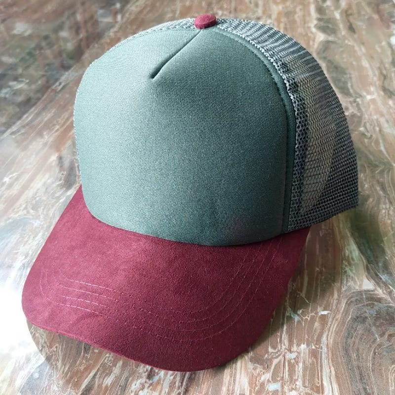 Trucker Suede Kombinasi Warna - Hijau Maron